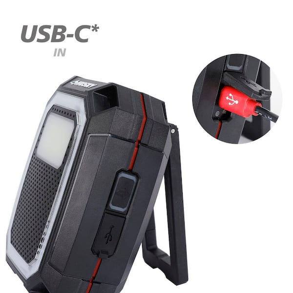 Husky 1000 Lumen Rechargeable Color Changing Speaker Utility Light