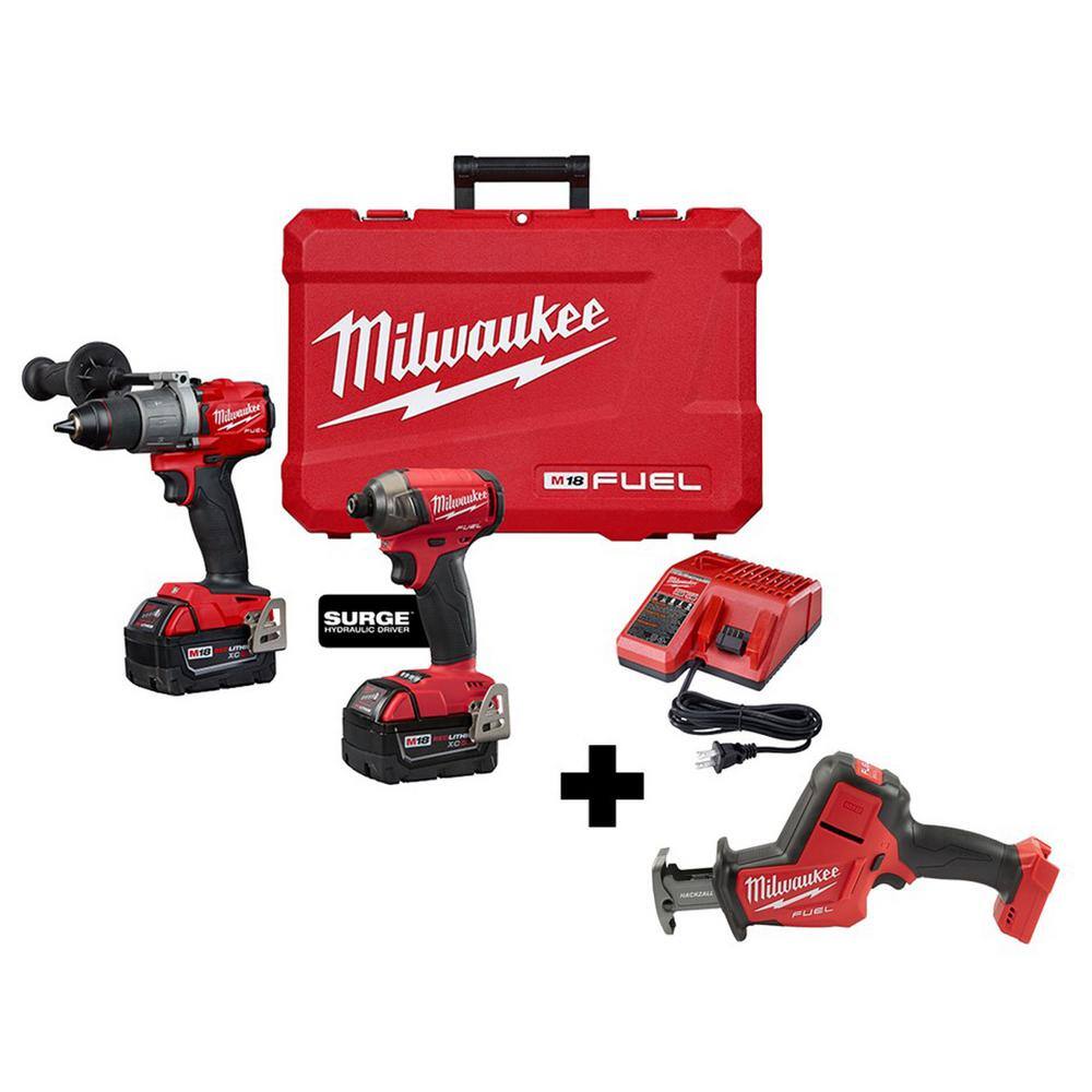 Milwaukee M18 FUEL 18V Lithium Ion Brushless Cordless SURGE Impact And Milwaukee M18 FUEL 18V Lithium Ion Brushless Cordless SURGE Impact And