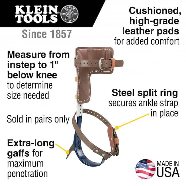 Tree Climber Set 2-3/4-Inch Gaffs, 15 to 19-Inch