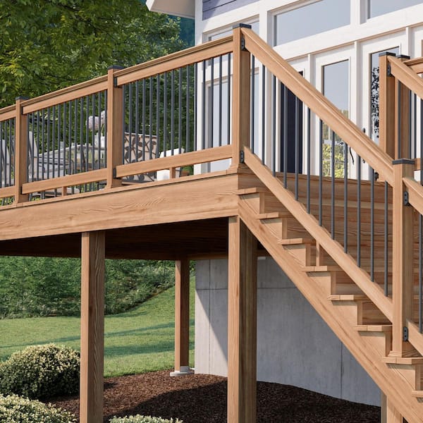 8-Step Pressure-Treated Cedar-Tone Pine Stair Stringer