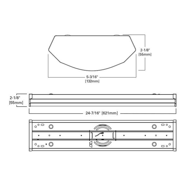 22-Watt 2 ft. White Integrated LED Low Profile Wraparound Light