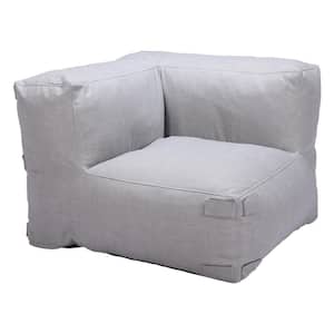Luanda Gray Composite Outdoor Fabric Sectional Middle Chair with Cushions