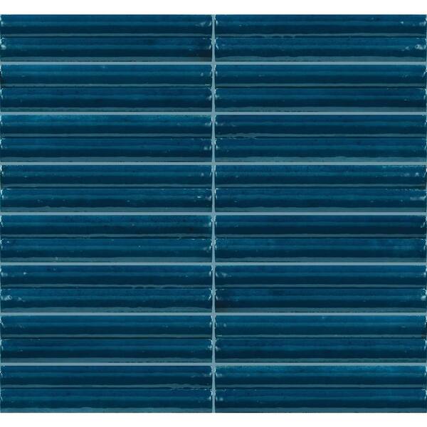 Daltile Remedy Oasis 2 in. x 10 in. Glossy Porcelain Fluted Wall