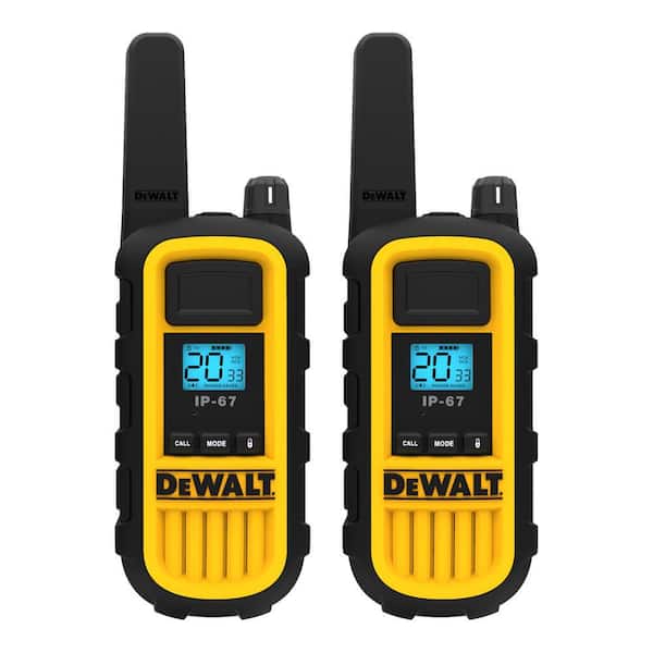 DEWALT - DXFRS300 Heavy-Duty 1-Watt Walkie Talkie and Headset Bundle (6-Pack)