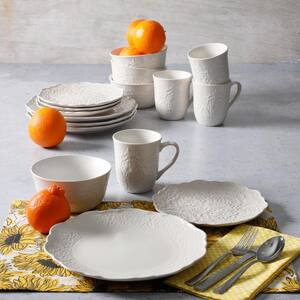 Portina 16-Piece Vintage Linen Stoneware Dinnerware Set (Service for 4)