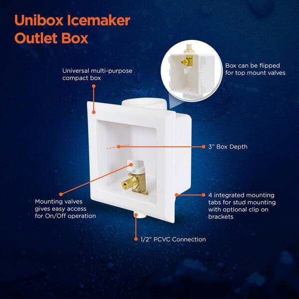 Oatey Quadtro 1/2 In. X 1/2 In. PEX Compatible Washing Machine Outlet - Foto 13