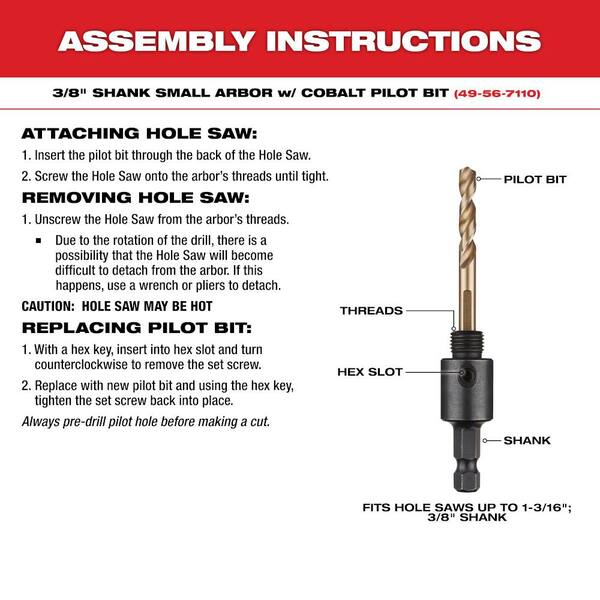 Milwaukee 49-56-7100 Hole Dozer with Carbide Teeth Cobalt Pilot Bit