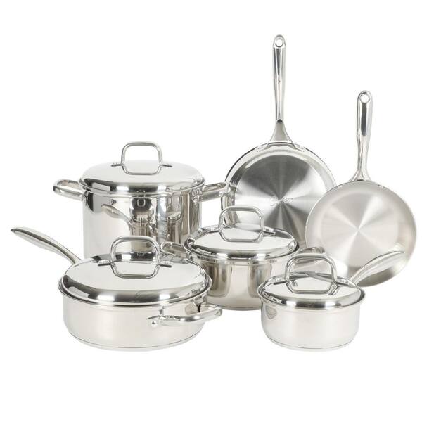 10 Piece Stainless Steel Induction Ready Cookware Set