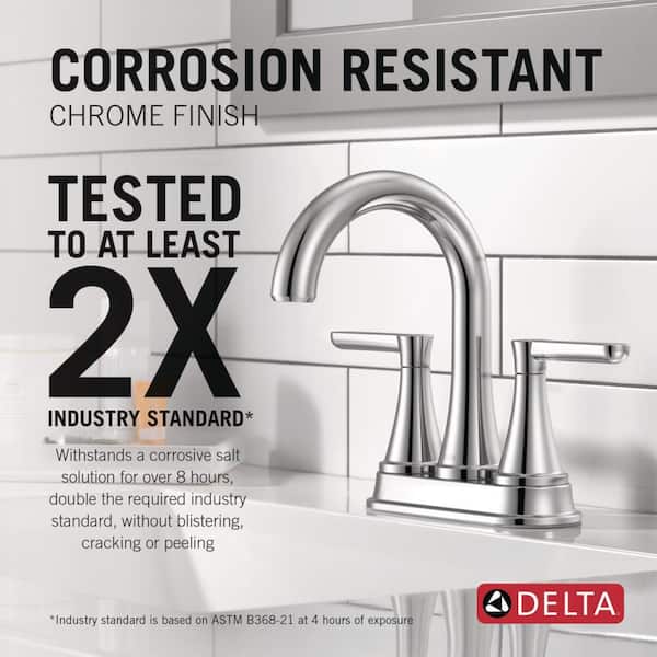 Delta Greydon 4 in. Centerset Double Handle Bathroom Faucet in