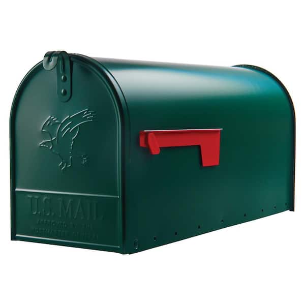 Architectural Mailboxes Elite Green, Large, Steel, Post Mount Mailbox