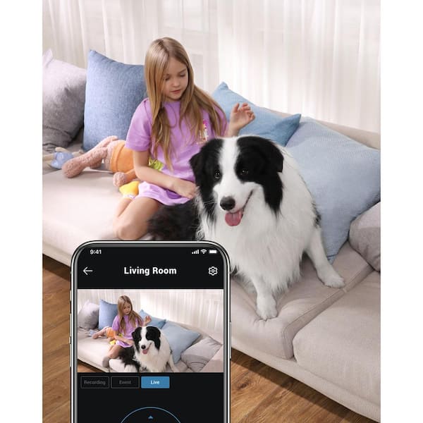 eufy Security 2K Smart IP Camera Pan&Tilt Cam Wi-Fi Baby Monitor Human &  Pet AI