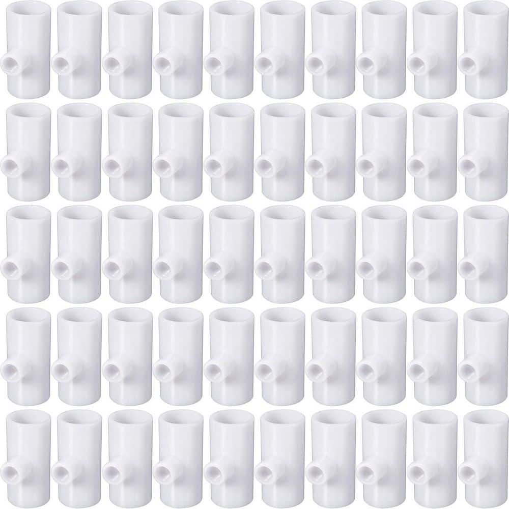 50 Pack PVC Tee Fittings for Chicken Waterer, Automatic Poultry Waterer System Accessory, White price history on PriceWatchPro