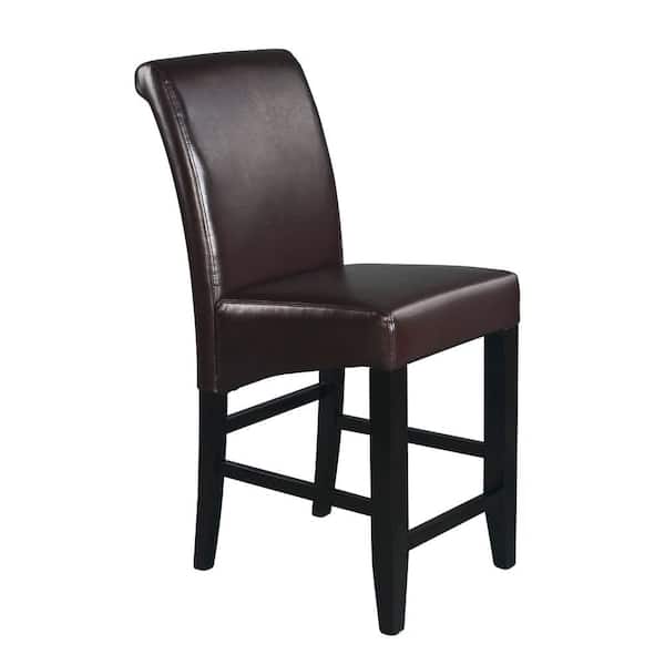 OSP Home Furnishings Parsons 24 in. Espresso Cushioned Bar Stool