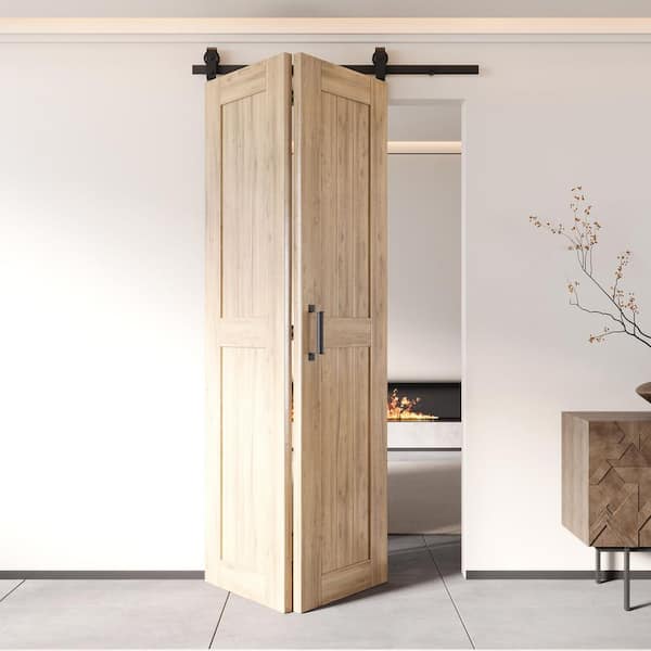 HOMACER 20 in. x 84 in. 5-in-1 Design Unfinished Solid Core Pine