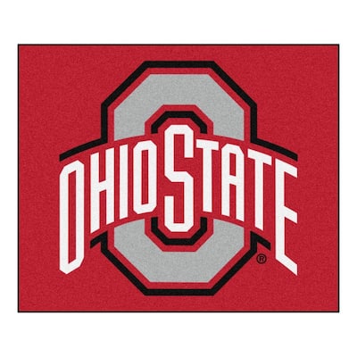NCAA Ohio State University Red 5 ft. x 6 ft. Indoor/Outdoor Tailgater Area Rug