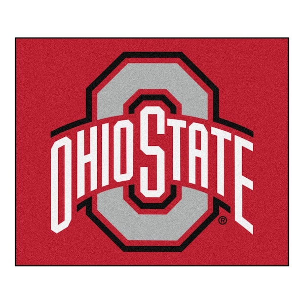 FANMATS NCAA Ohio State University Red 5 ft. x 6 ft. Indoor/Outdoor Tailgater Area Rug