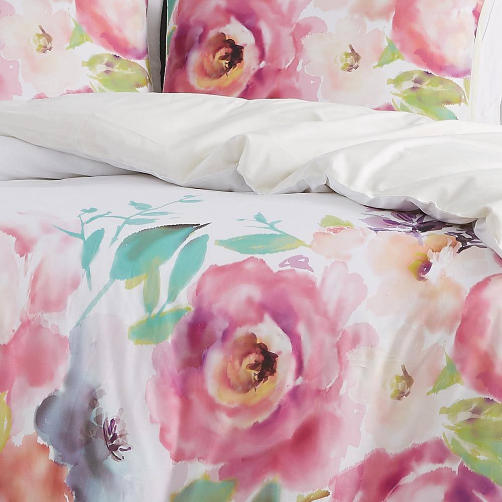 King Spring Flowers Cotton Duvet Cover Set