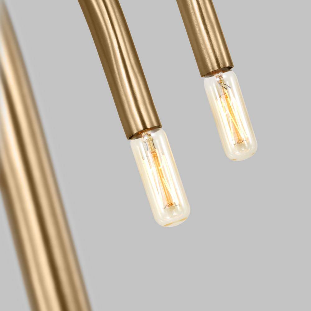 Hadden 6-Light Satin Brass Geometric Chandelier