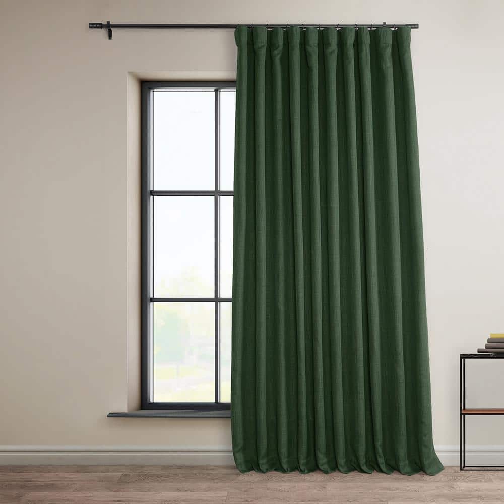 Exclusive Fabrics & Furnishings Key Green Faux Linen Extra Wide