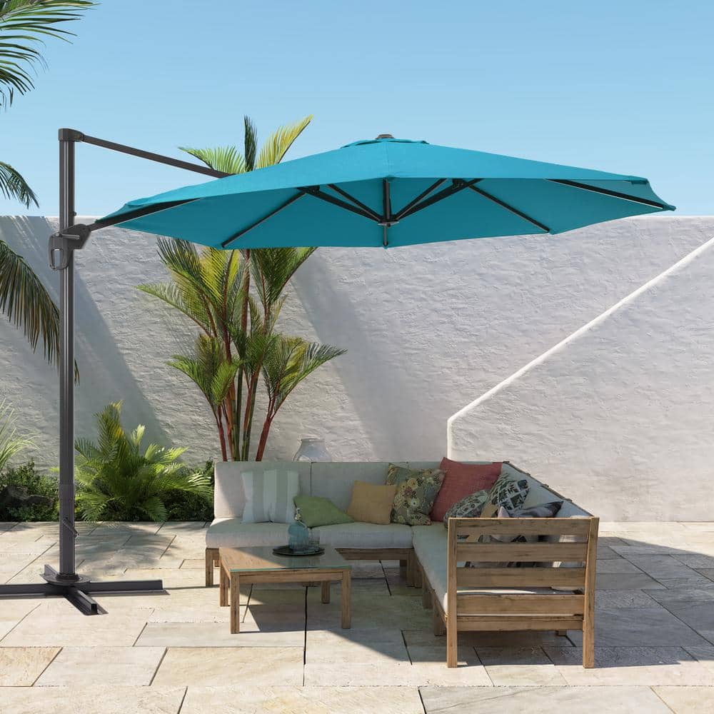 cantilever aluminum patio umbrellas PURPLE LEAF Patio Cantilever Umbrella with Aluminum Offset Hanging for Pool  Garden Deck