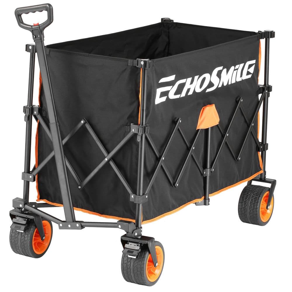 EchoSmile EchoSmile Black and Orange 10.67 cu. ft Fabric