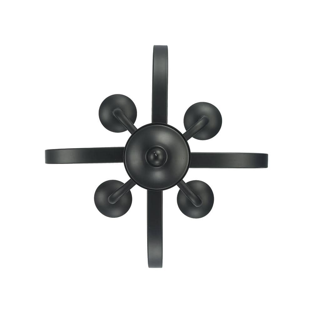 Matte Black Glass 22" LED Pendant Light