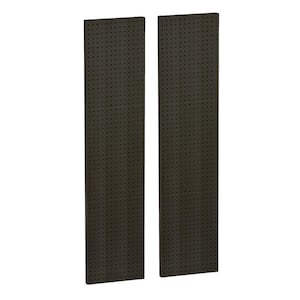 60 in. H x 13.5 in. W Pegboard Black Styrene One Sided Panel (2-Pieces per Box)