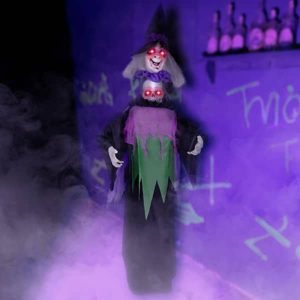 Haunted Hill Farm 6 ft. Animatronic Witch with Lights and Sound