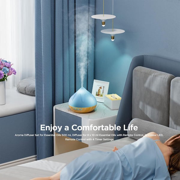 Humidificateur ultrasonique de brume de diffuseur d'huile essentielle de LED eBa Humidificateur ultrasonique de brume de diffuseur d'huile essentielle de LED eBa