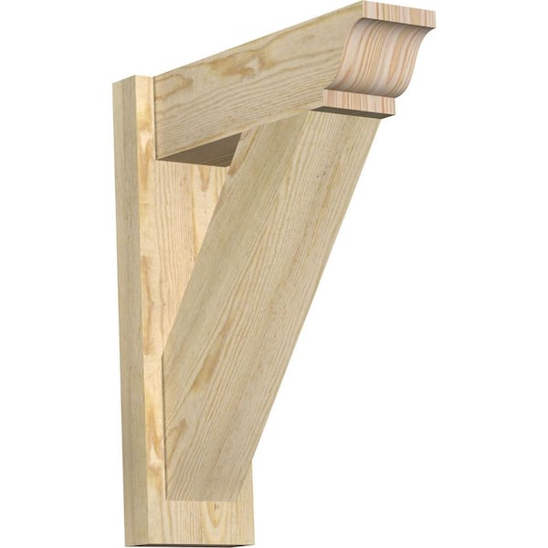 Ekena Millwork 6 in. x 22 in. x 18 in. Douglas Fir Traditional Rough Sawn Outlooker