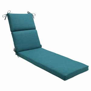 Solid 21 x 28.5 Outdoor Chaise Lounge Cushion in Green Rave