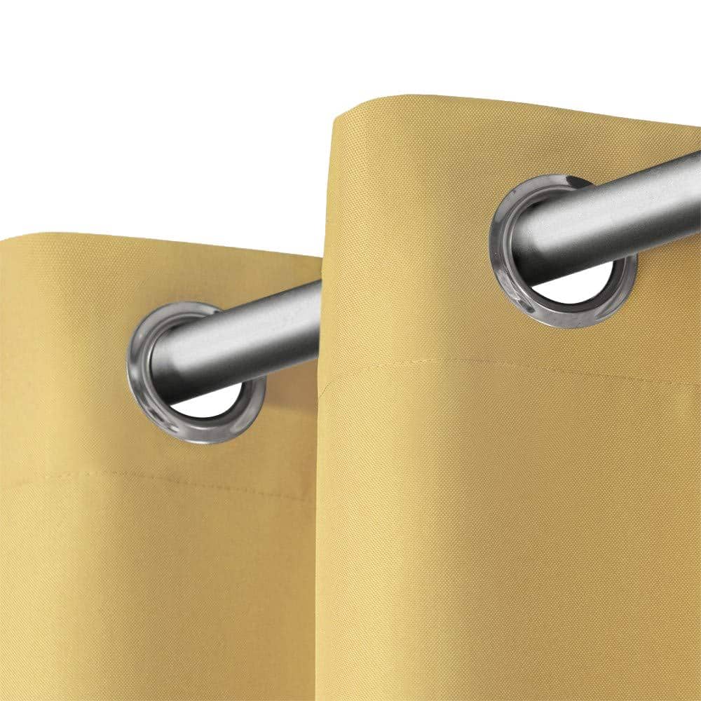 Sundress Yellow Light Filtering Polyester Grommet Curtain Panels, 54" x 84"