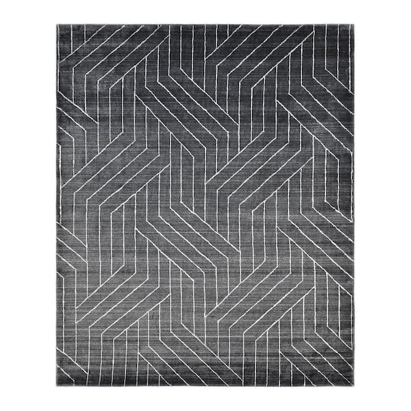 Kali Contemporary Gray 5 ft. x 8 ft. Handmade Area Rug