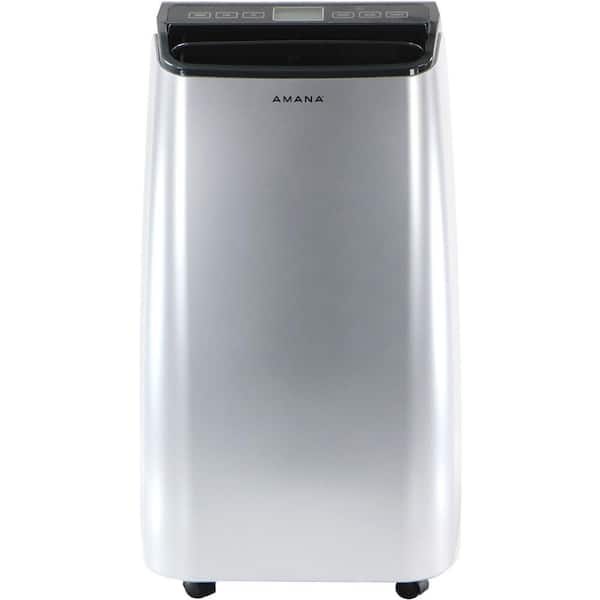 Amana 6,500 BTU Portable Air Conditioner Cools 450 Sq. Ft. with LCD Display, Auto-Restart and Wheels in White