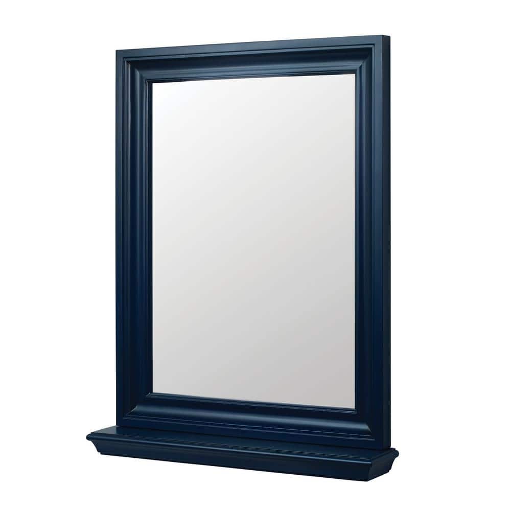 24 in. W x 30 in. H Rectangular Framed Wall Bathroom Vanity Mirror in ...