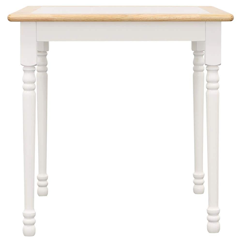 Carlene 29'' Natural Brown and White Tile-Top Dining Table