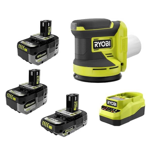 ONE+ 18V HIGH PERFORMANCE Kit w/ (2) 4.0 Ah Batteries, 2.0 Ah Battery, Charger, & ONE+ 18V 5 in Random Orbit Sander