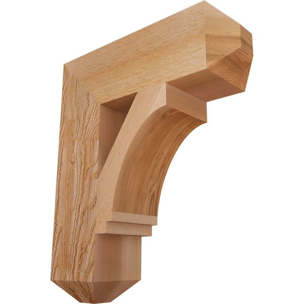 Ekena Millwork 6 in. x 24 in. x 20 in. Western Red Cedar Imperial Craftsman Rough Sawn Bracket