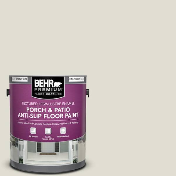 BEHR PREMIUM 1 gal. #BWC-28 Alpine Frost Textured Low-Lustre Enamel Interior/Exterior Porch and Patio Anti-Slip Floor Paint