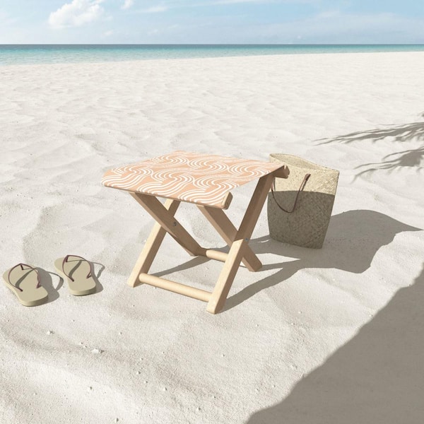 DenyDesigns. Heather Dutton Wander Desert Clay Wood Outdoor Folding Stool Ottoman