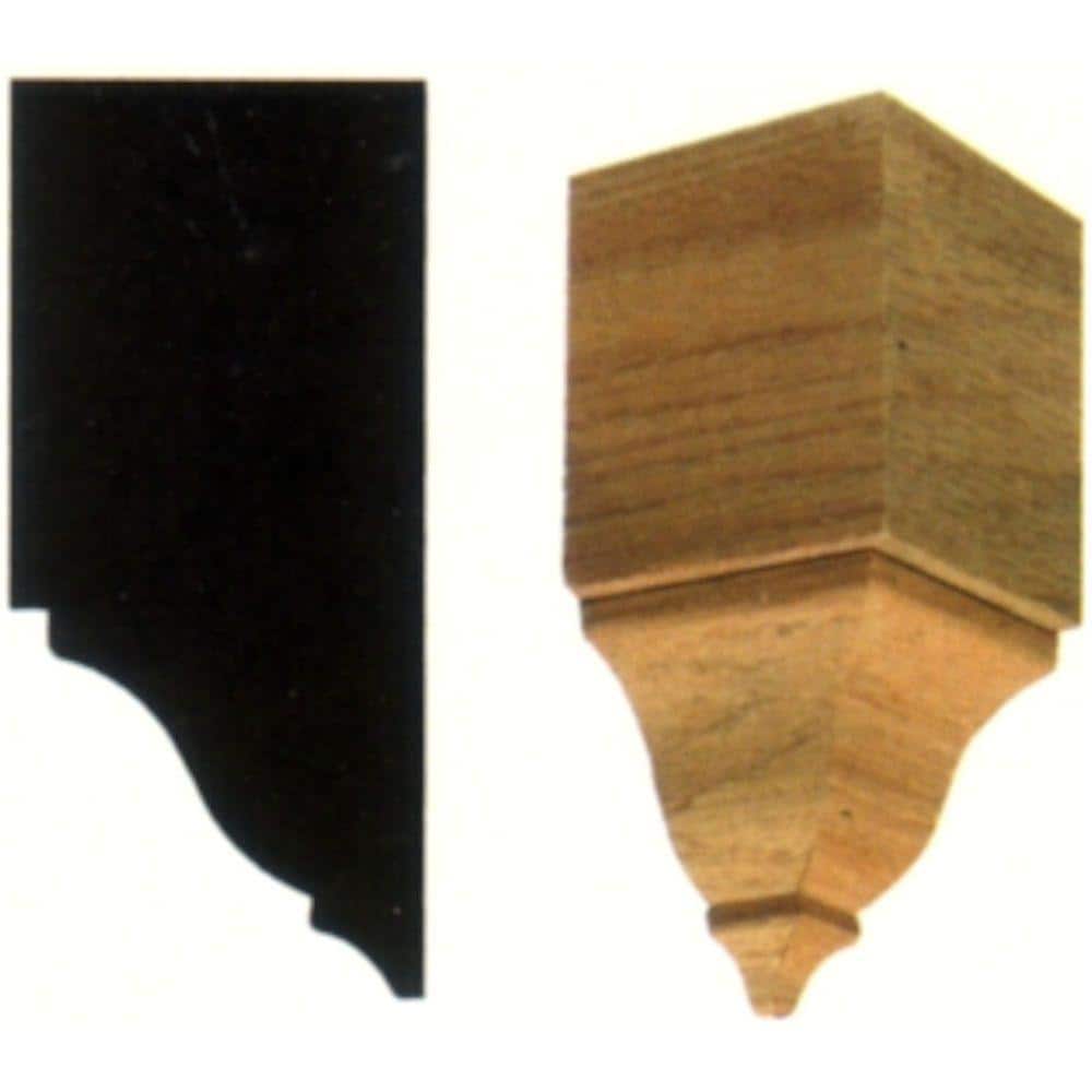 HOUSE OF FARA 2 in. x 2 in. x 43/8 in. Hardwood Inside Crown Corner Block Moulding ICR6P The