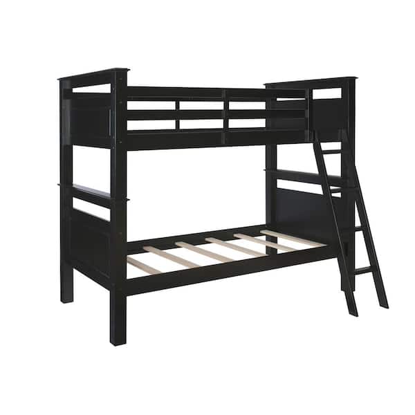 Dusty Black Twin over Twin Bunk Bed