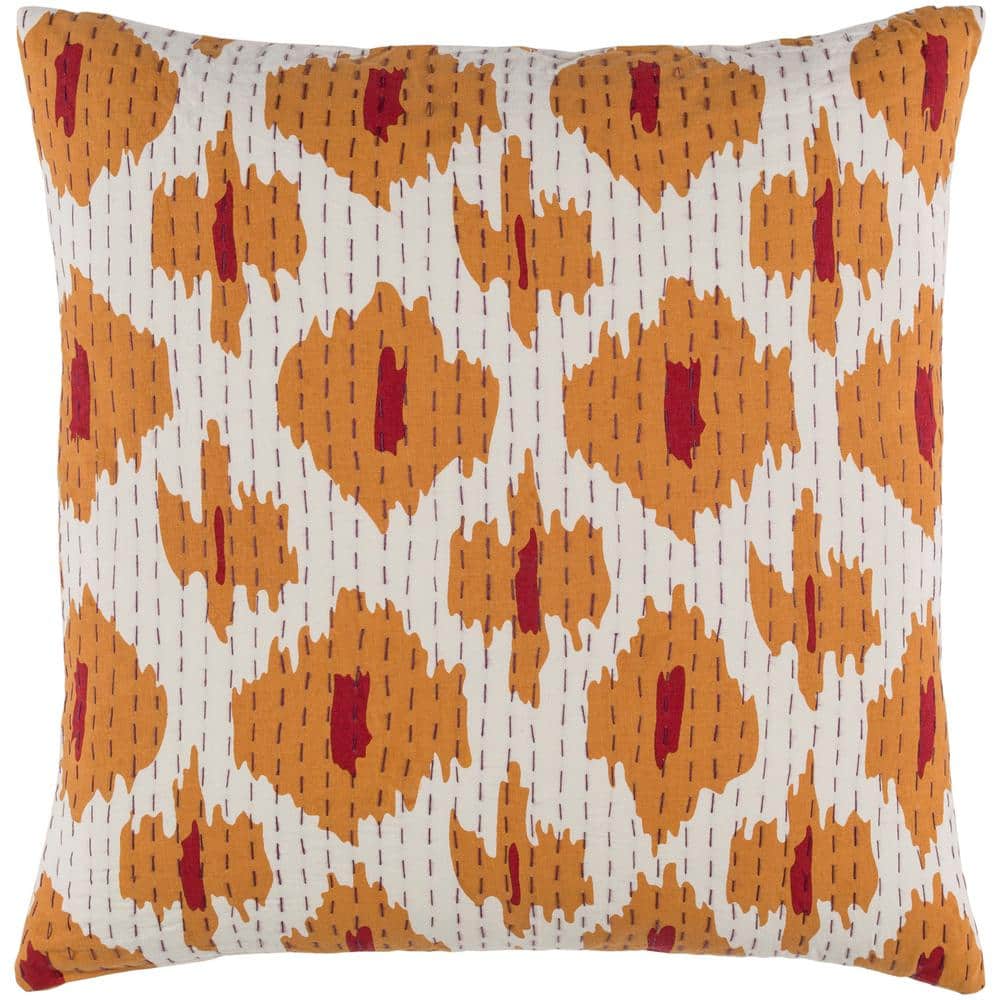 Greville Orange Graphic Polyester 22 in. x 22 in. Throw Pillow price history on PriceWatchPro