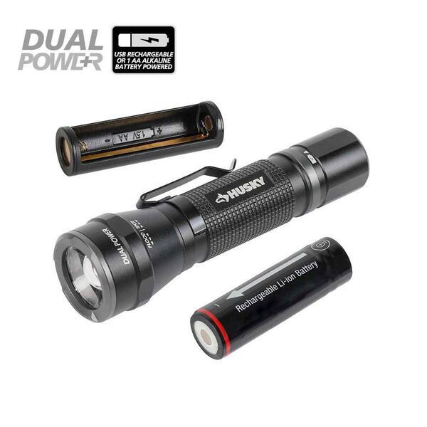 アルフレッド　ライドライン Husky 500-Lumens Rechargeable Dual Power Focusing Aluminum