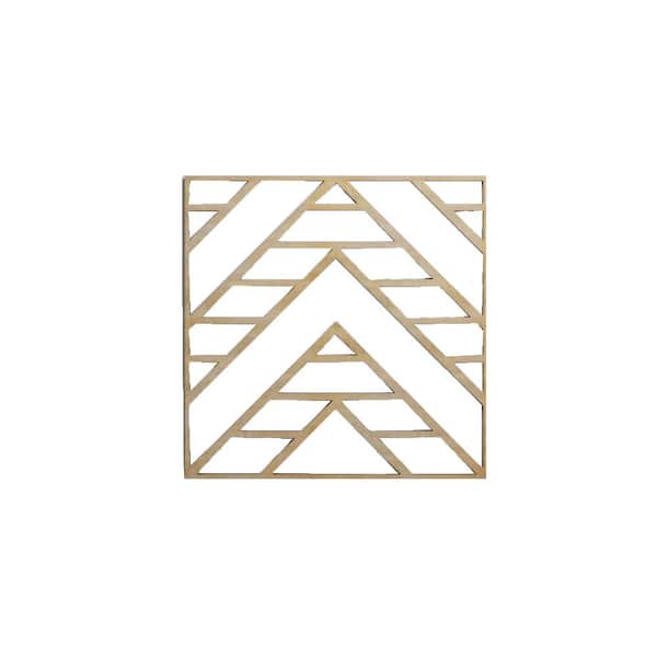 Ekena Millwork 7-3/8" x 7-3/8" x 1/4" Extra Small Gilcrest Decorative Fretwork Wood Wall Panels, Hickory (10-Pack)
