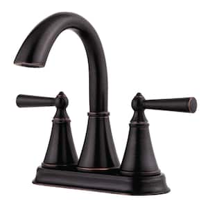 Saxton 4 in. Centerset 2-Handle Bathroom Faucet in Tuscan Bronze