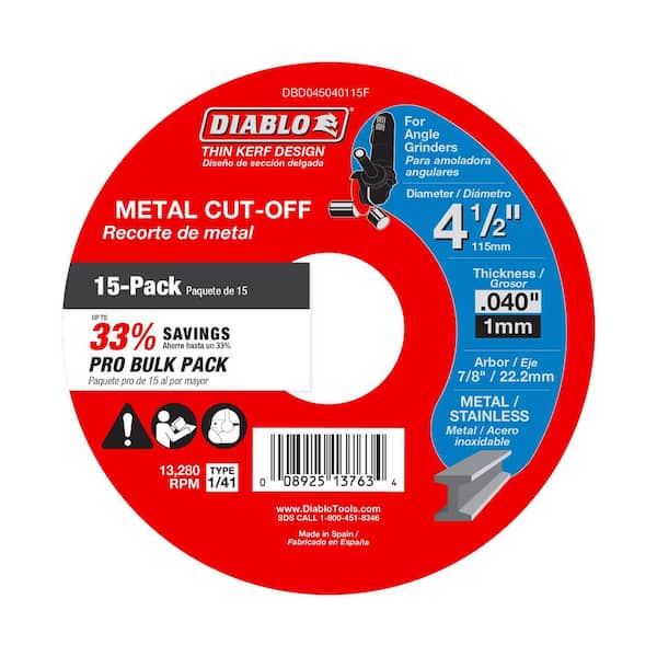 Diablo 5 Inch X .040 X 7/8 Inch Metal Cutting Blade – 10-Pack, Durable, For Metal Cutting Applications
