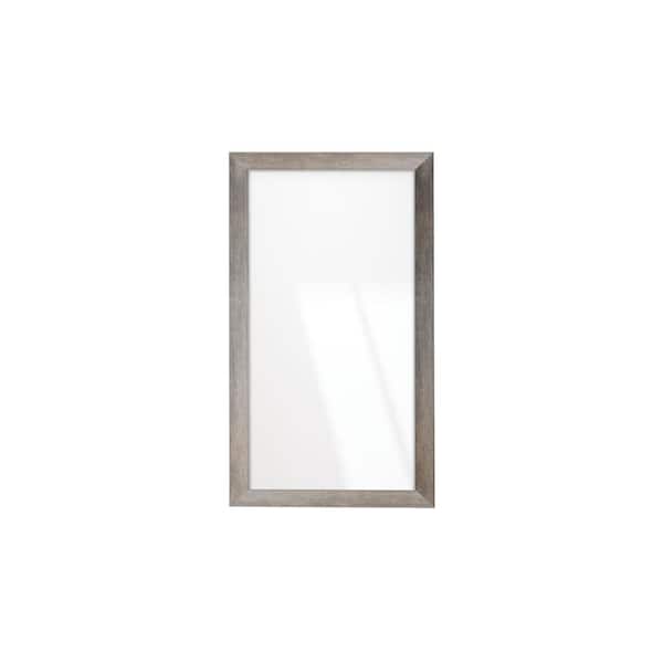 BrandtWorks Rustic-Weathered Gray Barnwood Framed Wall Mirror 32 in. W x 60 in. H