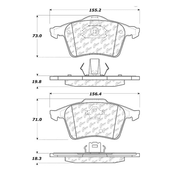Centric Parts Disc Brake Pad Set 2003-2005 Volvo XC90 2.9L
