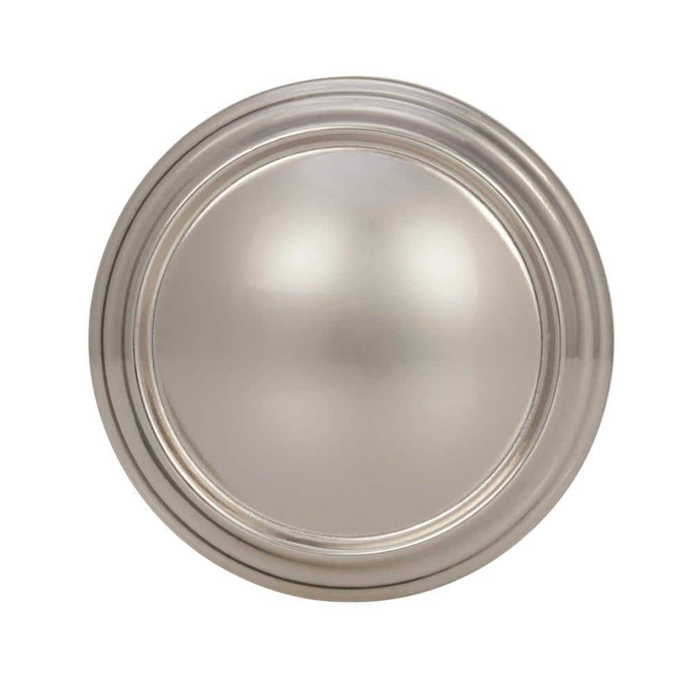 Polished Nickel Round Cabinet Knob with Mounting Hardware